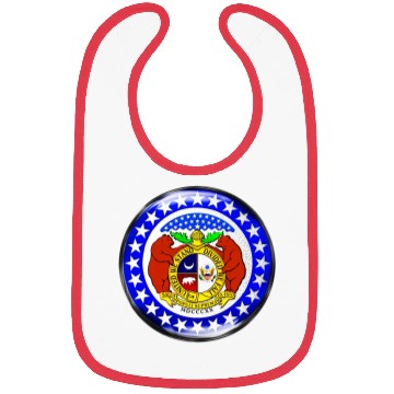 Discover Re-Imagined Missouri State Seal in Glass Bubble Bibs