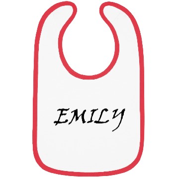 Discover Name "EMILY" written with cute characters Bibs