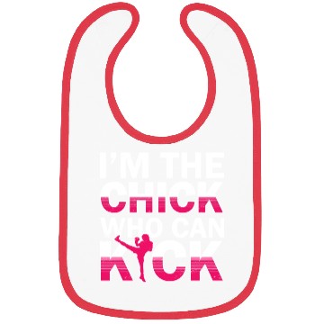 Discover Kickboxing Funny Kickboxer Girl Bibs