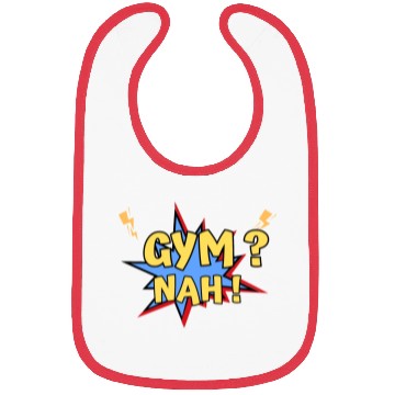Discover Gym? Nah! Funny Yellow blue Bibs design