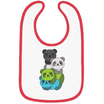 Discover Quiosexual Flag Pride Lgbtq Cute Panda Bibs