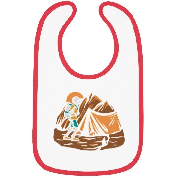 Discover Hiking Hike Skeleton Skull Nature Bibs