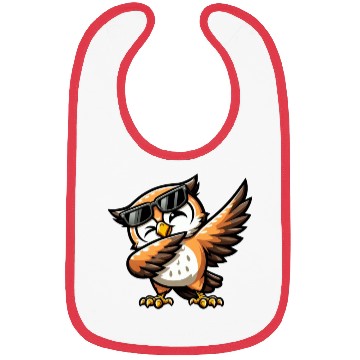 Discover Cute Owl Dabbing Comic Bibs