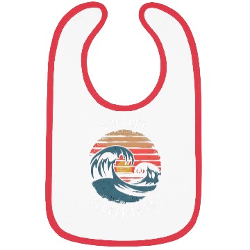 Discover WiFi Off Surfer Mode Surfing Sunset Vintage Gift Bibs
