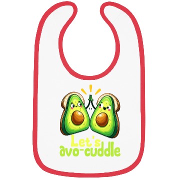 Discover Let's Avo-Cuddle Cute Avocado Love Bibs
