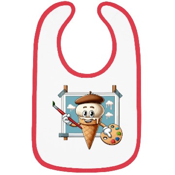 Discover Creative Ice Cream Character Masterpiece Bibs