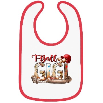 Discover Leopard T-ball Gigi For Baseball Lover Bibs