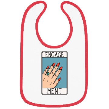 Discover Engagement - Engaged Tarot Card - Wedding Proposal Bibs