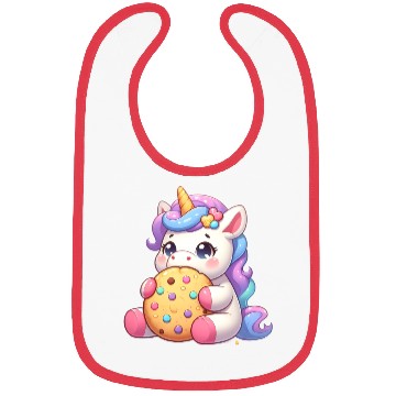 Discover Unicorn Enjoying a Cookie Bibs