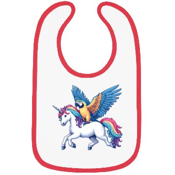 Discover Parrot on Unicorn Bibs