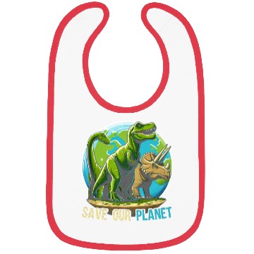 Discover Save Our Planet Dinosaurs Kid Cute Earth Day Boys Bibs