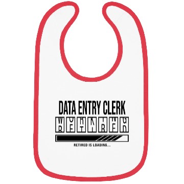 Discover Retirement gift idea Retired Data-Entry-Clerk Bibs