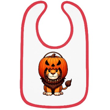 Discover Lion with Halloween Pumpkin Helmet Bibs