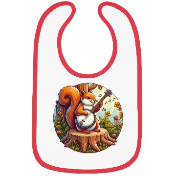 Discover Squirrel Playing Banjo Bibs