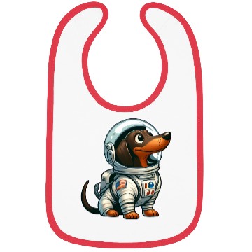 Discover Dachshund Astronaut in Space Adventure Bibs