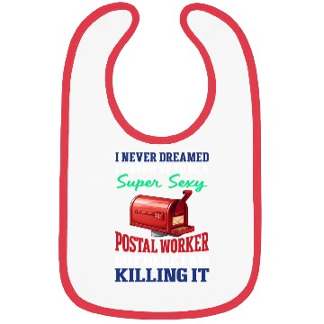 Discover Postal Worker Quote Bibs