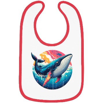 Discover colorful whale Bibs