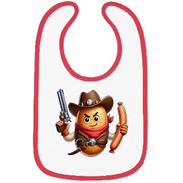 Discover Cowboy potato with sausage gun Bibs