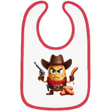 Discover Cowboy potato with sausage gun Bibs