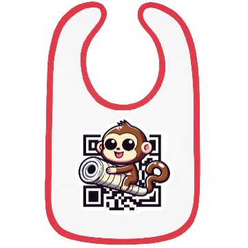 Discover Curious Monkey with QR Code Bibs