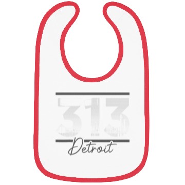 Discover Detroit 313 Area Code Skyline Michigan Bibs