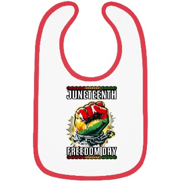 Discover Juneteenth breaking chains, embracing freedom Bibs