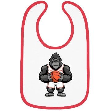 Discover Funny Gorilla Playing Basketball Bibs