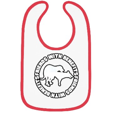 Discover Dog Friends With Benefits White Grunge Bibs