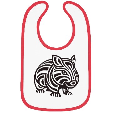 Discover Wombat Tribal Style Vector Design Single Color Bibs