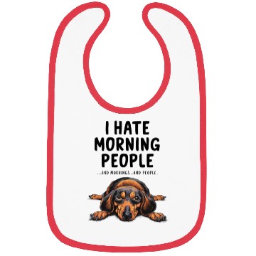 Discover Angry Dog Hates Mornings and People Bibs
