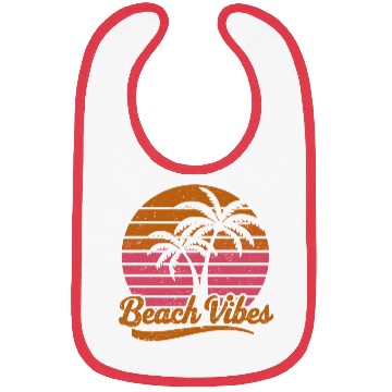 Discover Beach Vibes Retro Sun Vacation Palms Bibs