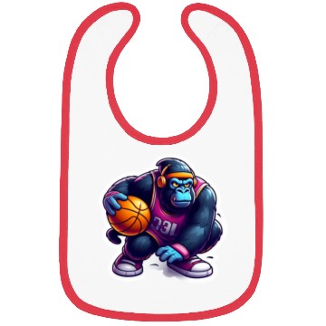 Discover Cool Funky Gorilla Slammin' Basketball Bibs