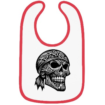 Discover Pirate Costume Skull In T Tattoo Style Bibs