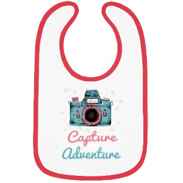 Discover Capture The Adventure Retro Camera Photographer Bibs
