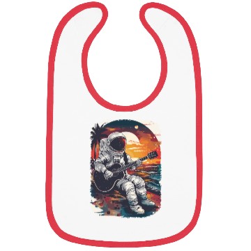 Discover Astronaut Guitar Player Space Music Lover Bibs