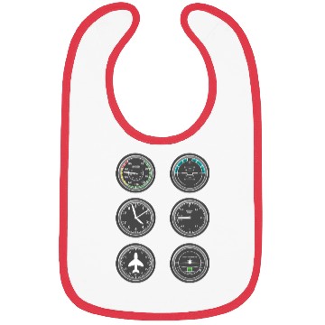 Discover Airplane Flight Instruments Bibs