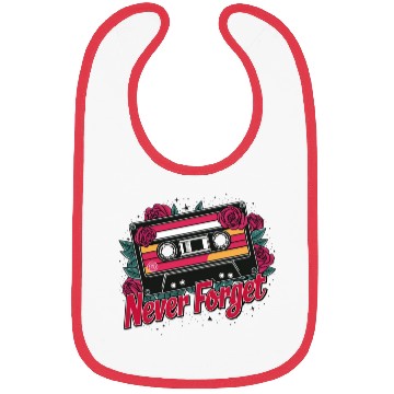 Discover A cassette tape colored with roses 6 Bibs