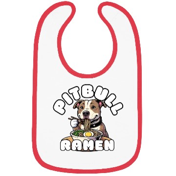 Discover Pitbull Eating Ramen Bibs