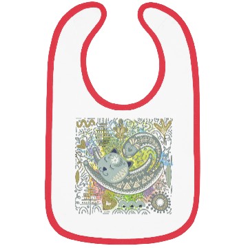 Discover Design Abstract Cat Unique Art Bibs