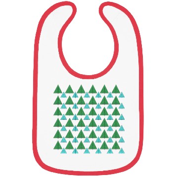 Discover BLUE GREEN CHRISTMAS TREES PATTERN Bibs