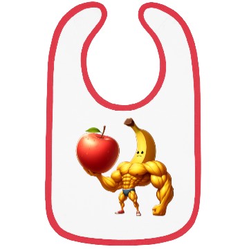 Discover Muscular banana lifts huge apple Bibs