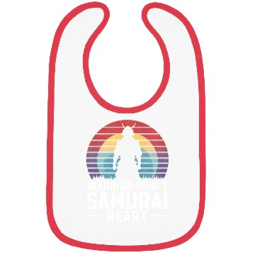 Discover Samurai On A Retro Sunset Bibs