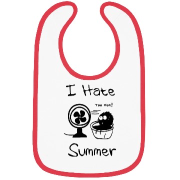 Discover I hate summer typography creative design Bibs