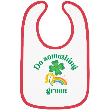 Discover Do something green rainbow Bibs