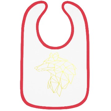 Discover Wolf face tattoo geometric modern Colorful Bibs