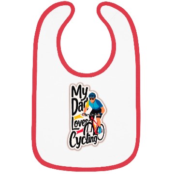 Discover My Dad Loves Cycling Bike - Father's Day Bibs
