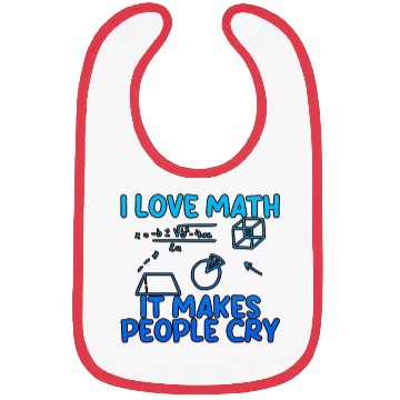 Discover I Love Math, It Makes People Cry 2 Bibs