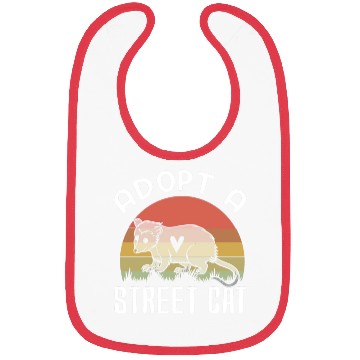 Discover Adopt A Street Cat Funny Opossum Vintage Bibs