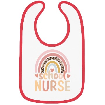 Discover Rainbow Leopard Print School Nurse Back To School Bibs