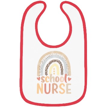 Discover Rainbow Leopard Print School Nurse Back To School Bibs
